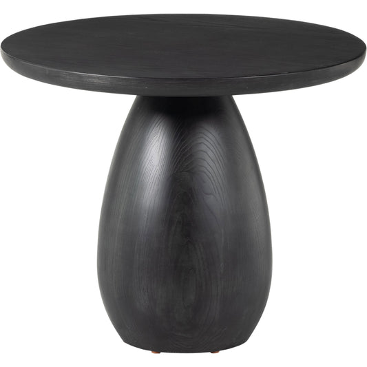 Merla End Table by Four Hands in black wash ash, black wash ash veneer and black wash ash. Made from ash veneer, solid ash in a modern style.