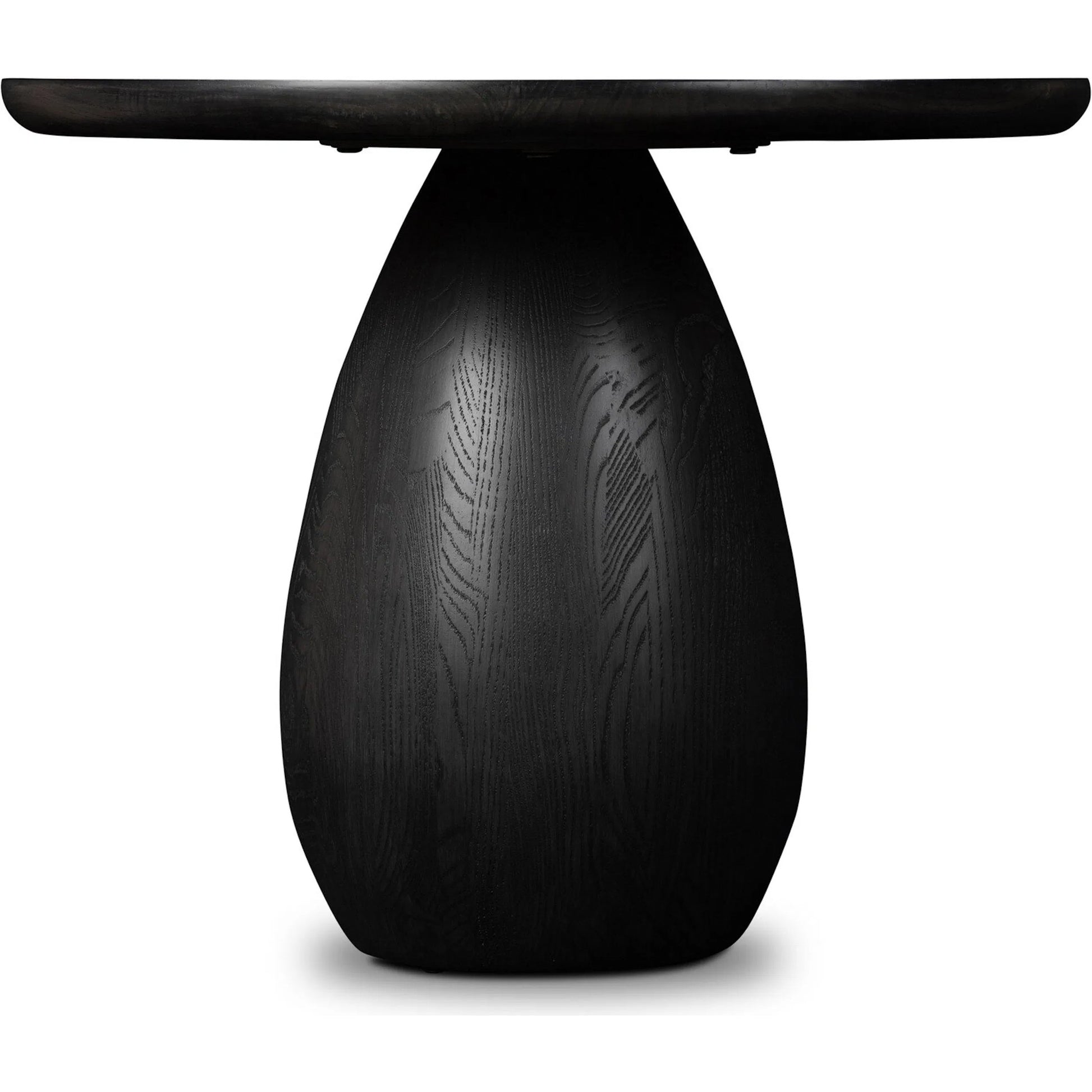 Merla End Table by Four Hands in black wash ash, black wash ash veneer and black wash ash. Made from ash veneer, solid ash in a modern style.