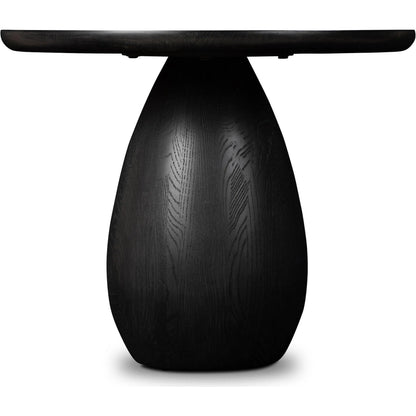 Merla End Table by Four Hands in black wash ash, black wash ash veneer and black wash ash. Made from ash veneer, solid ash in a modern style.