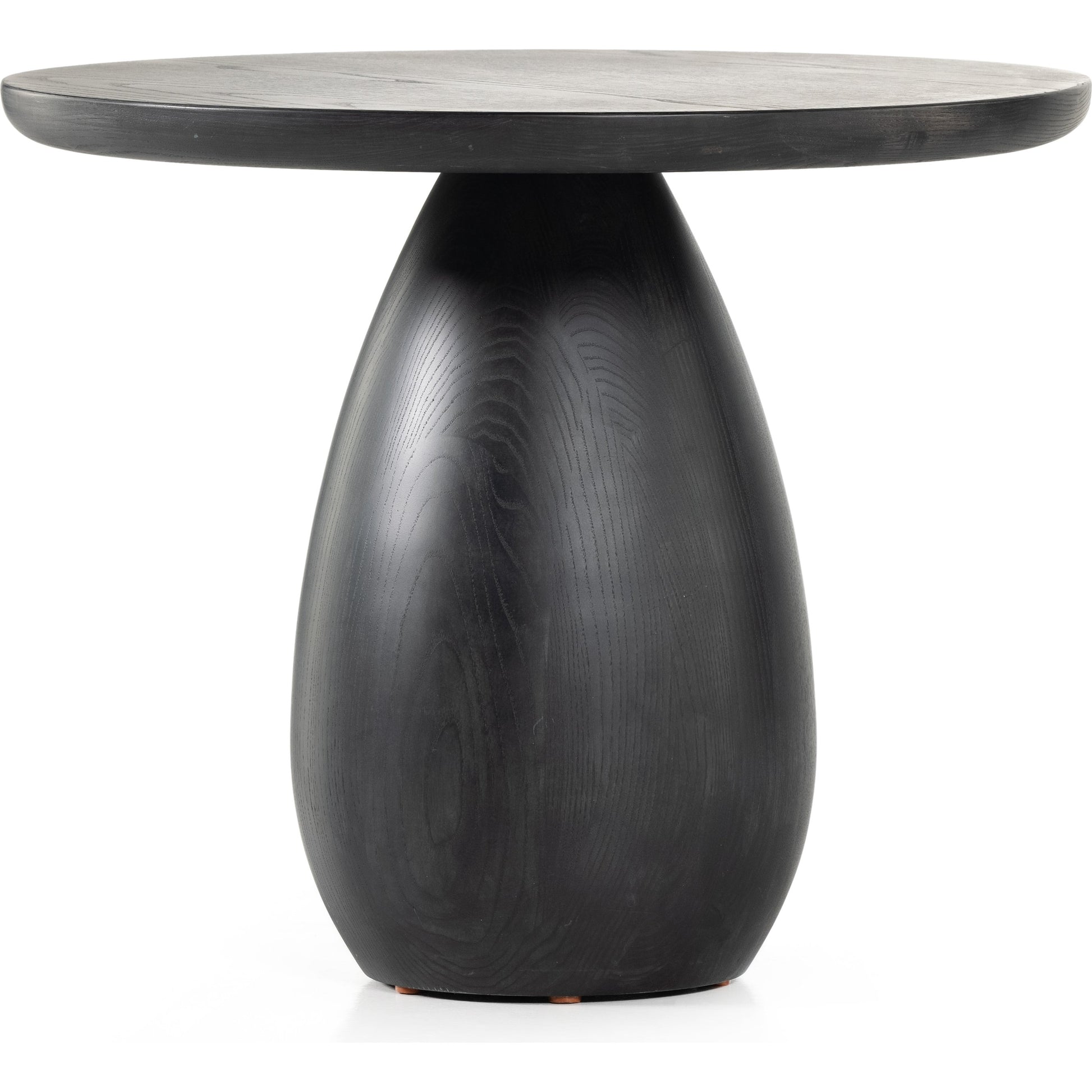 Merla End Table by Four Hands in black wash ash, black wash ash veneer and black wash ash. Made from ash veneer, solid ash in a modern style.