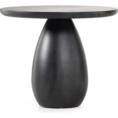 Merla End Table by Four Hands in black wash ash, black wash ash veneer and black wash ash. Made from ash veneer, solid ash in a modern style.