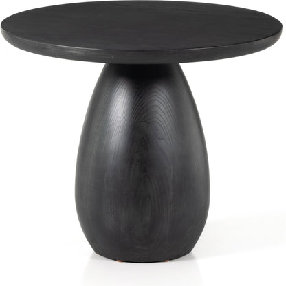 Merla End Table by Four Hands in black wash ash, black wash ash veneer and black wash ash. Made from ash veneer, solid ash in a modern style.