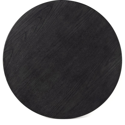 Merla End Table by Four Hands in black wash ash, black wash ash veneer and black wash ash. Made from ash veneer, solid ash in a modern style.