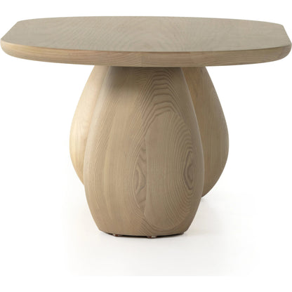 Merla Wood Coffee Table by Four Hands. Made from ash veneer, solid ash, engineered hardwood in a modern style.