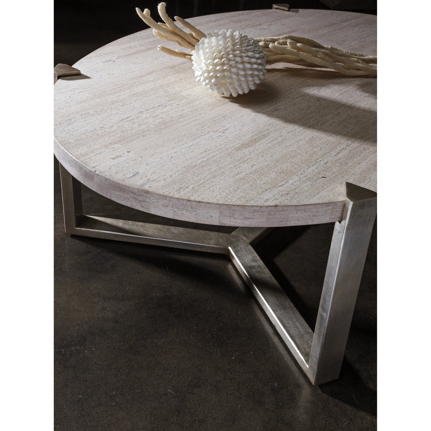 003 SI-1962911 | Lifestyle | Denizen Cocktail Table by Artistica Home in champagne silver leaf. Made from unique in a modern style.