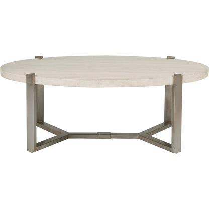Denizen Cocktail Table by Artistica Home in champagne silver leaf. Made from unique in a modern style.