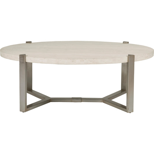 Denizen Cocktail Table by Artistica Home in champagne silver leaf. Made from unique in a modern style.