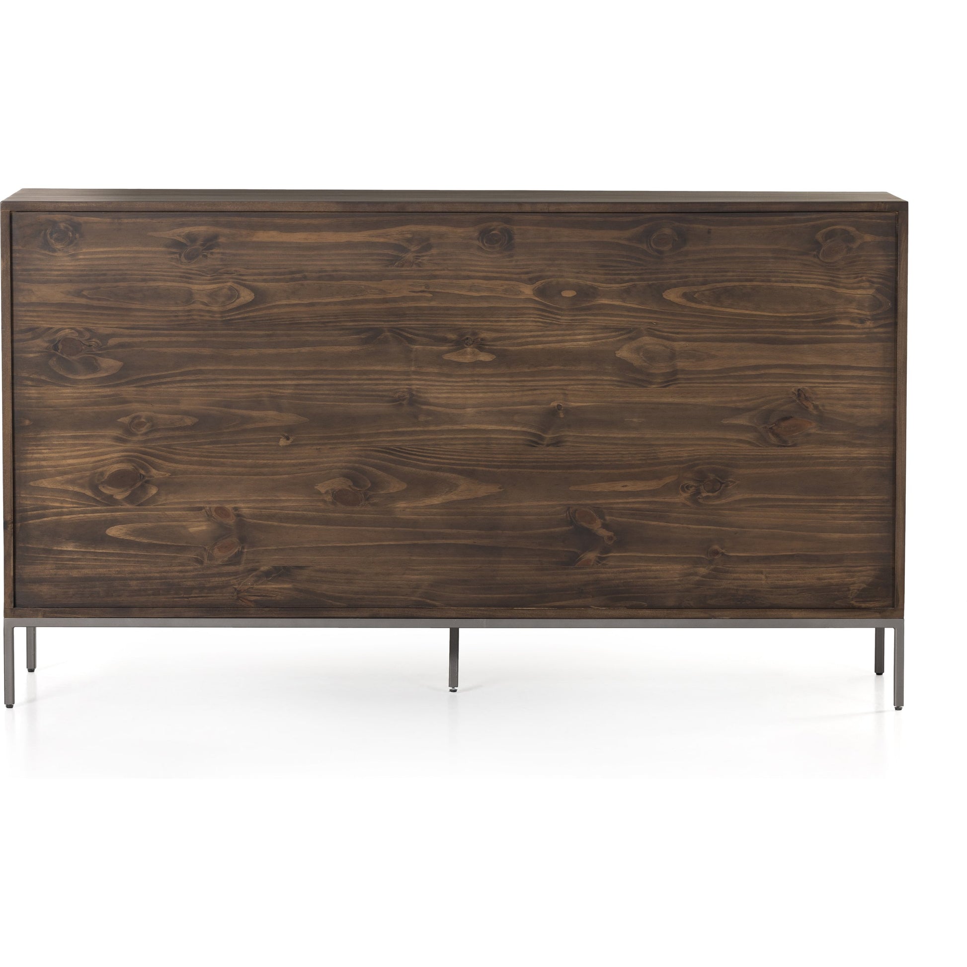 Trey 9 Drawer Dresser by Four Hands. Made from solid poplar, top grain leather in a transitional style.