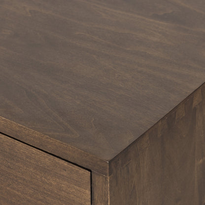 Trey 9 Drawer Dresser by Four Hands. Made from solid poplar, top grain leather in a transitional style.