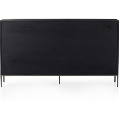 Trey 9 Drawer Dresser by Four Hands. Made from solid poplar, top grain leather in a transitional style.