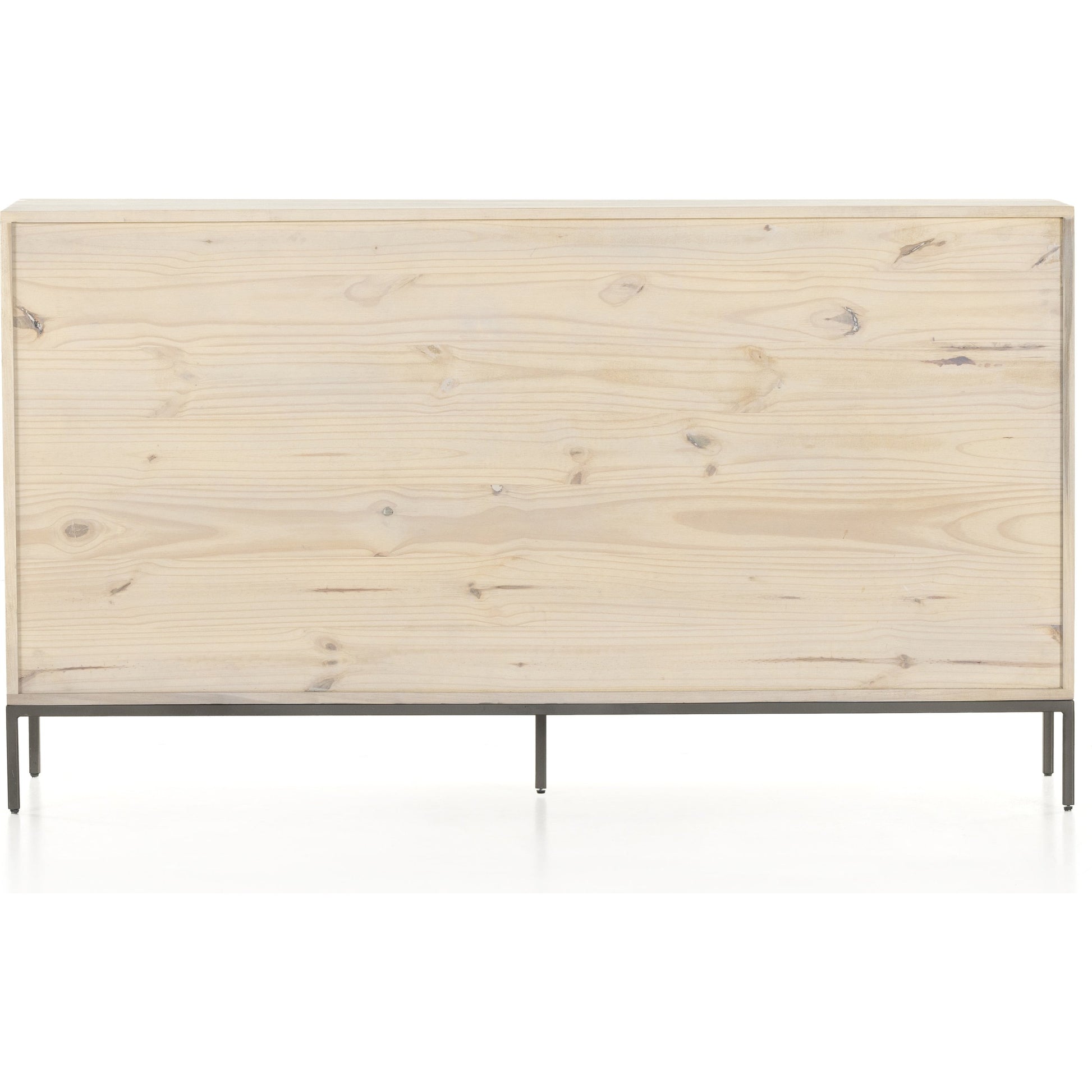 Trey 9 Drawer Dresser by Four Hands. Made from solid poplar, top grain leather in a transitional style.