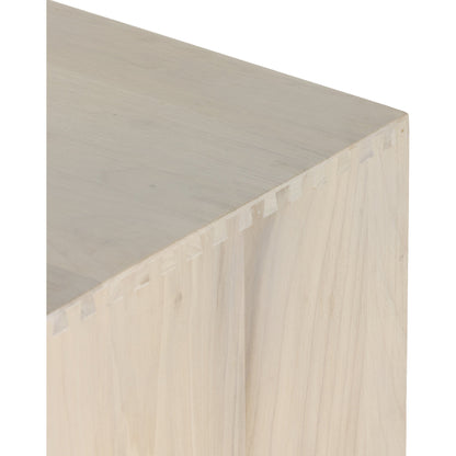 Trey 9 Drawer Dresser by Four Hands. Made from solid poplar, top grain leather in a transitional style.