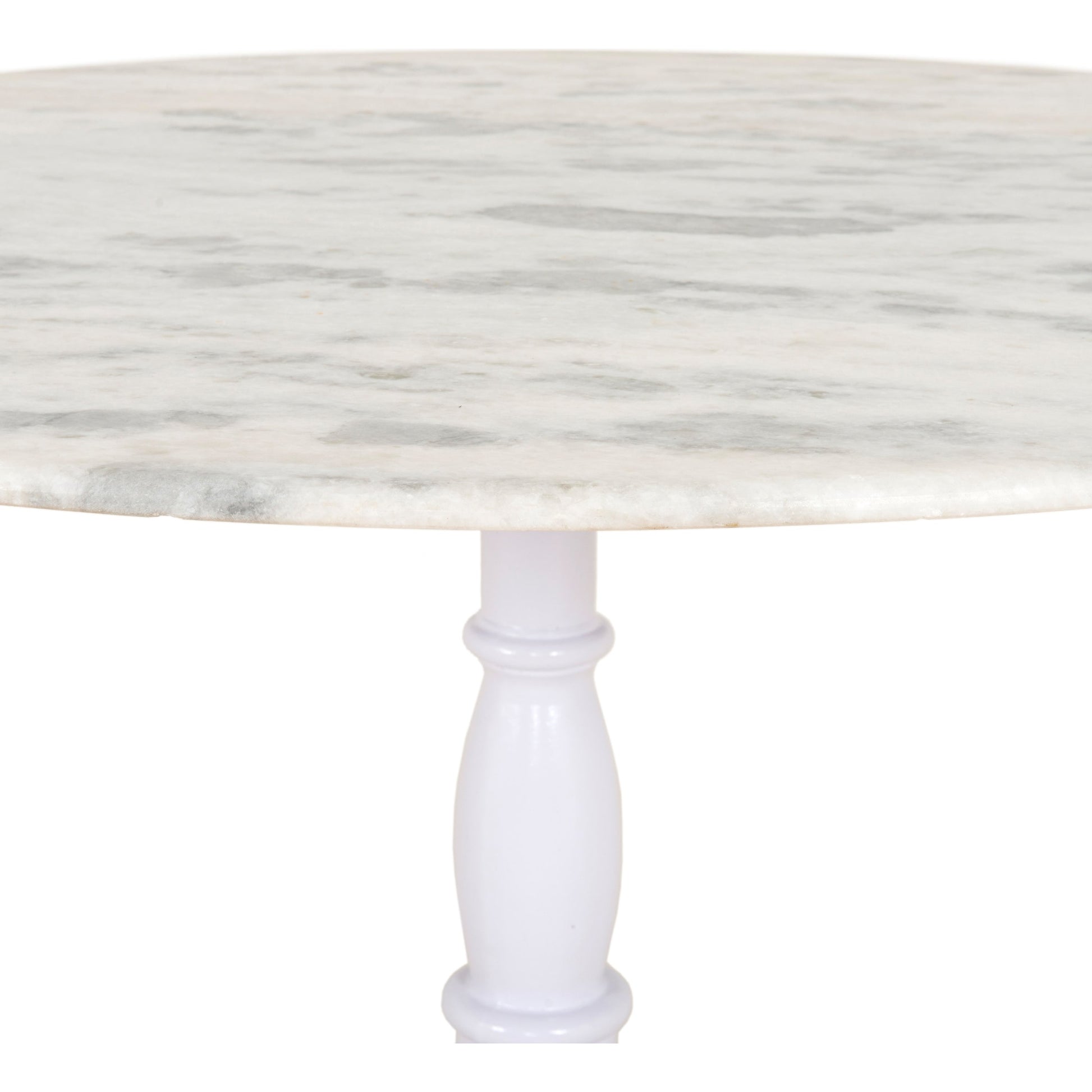 Lucy Round Dining Table by Four Hands in carbon wash, white marble and carbon wash. Made from solid marble, iron, engineered hardwood in a traditional style.