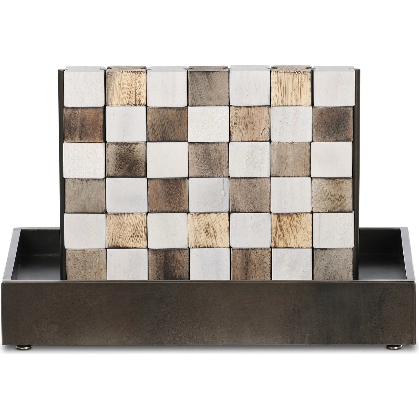 024 SI-2534976 | Additional Silo | Four In a Row by Four Hands in aged grey, aged metal, natural guanacaste, carbonized black. Made from unique in a modern style.