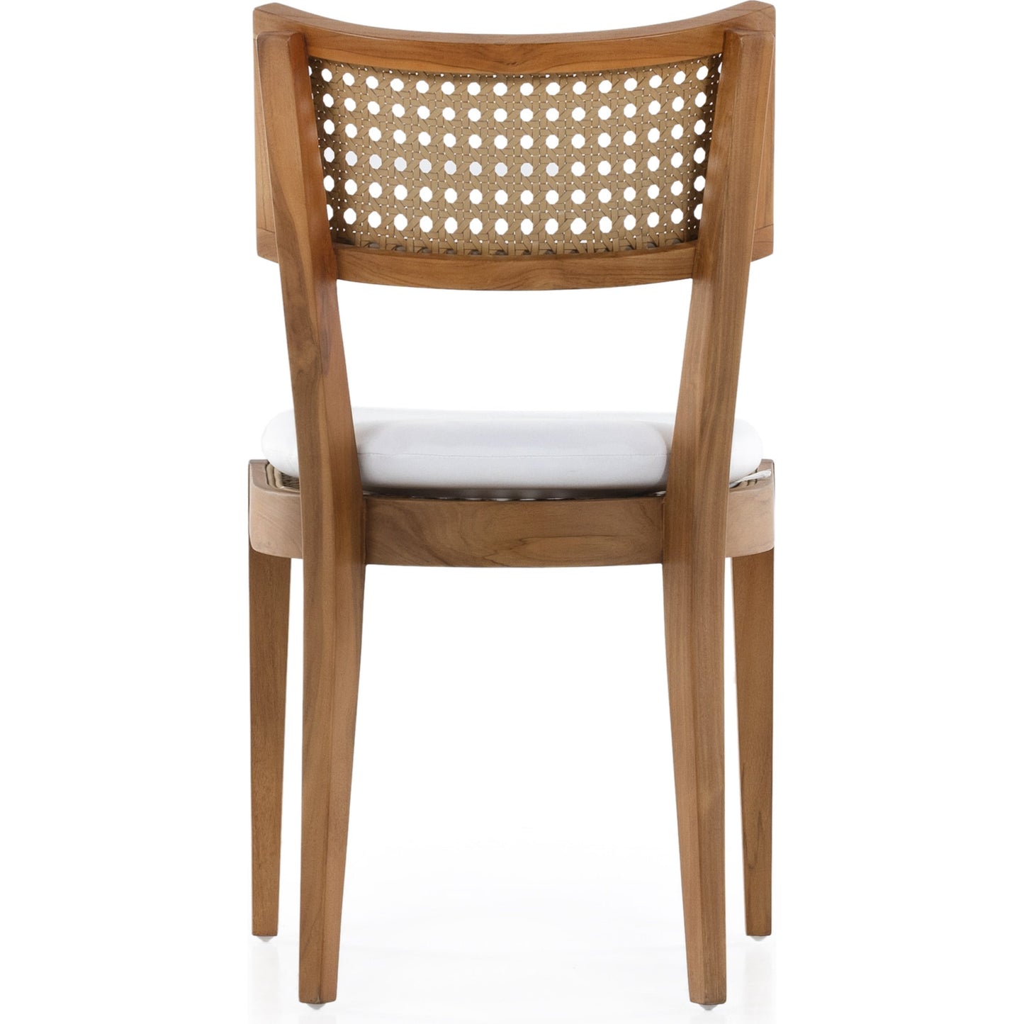 005 SI-1902476 | Additional Silo | Britt Outdoor Dining Chair by Four Hands in natural teak, stinson white. Made from 100% olefin, solid teak, 100% polyethylene in a coastal style.