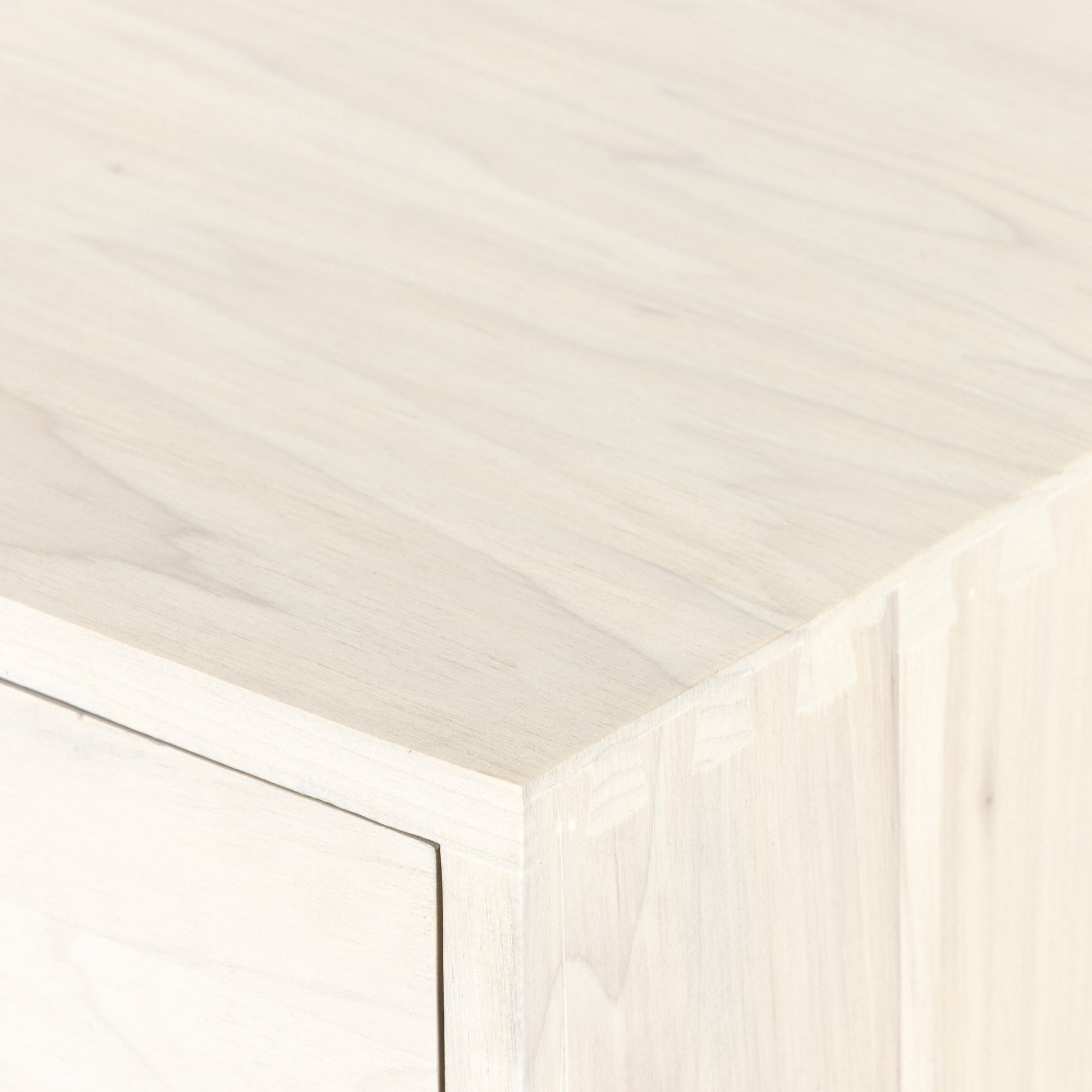 Trey Nightstand by Four Hands. Made from solid poplar, top grain leather, iron in a modern style.