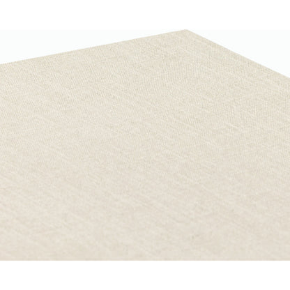 Cressida Console Table by Four Hands in ivory and light antique brass. Made from painted linen in a modern style.