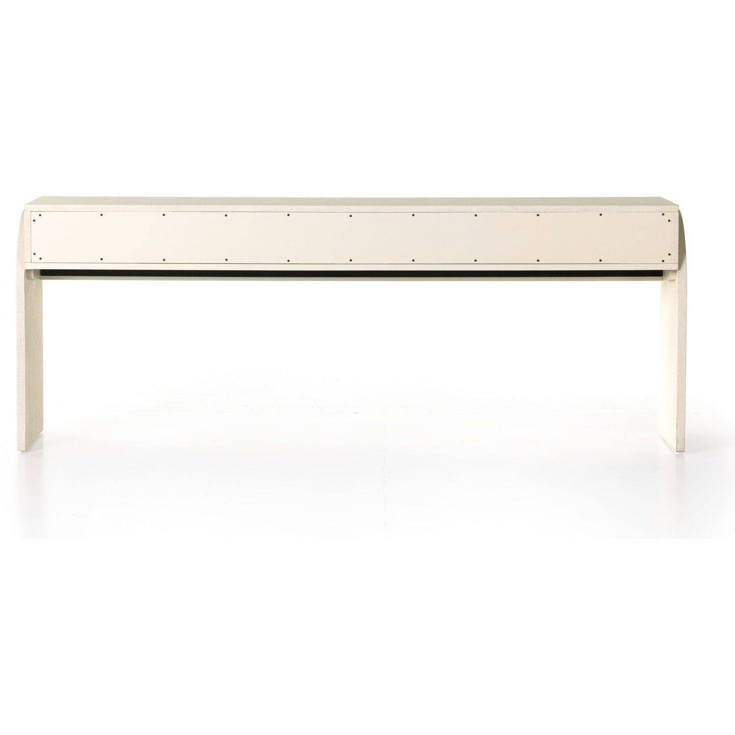 007 SI-1903025 | Additional Silo | Cressida Console Table by Four Hands in ivory and light antique brass. Made from painted linen in a modern style.