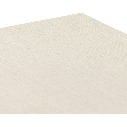 Cressida Console Table by Four Hands in ivory and light antique brass. Made from painted linen in a modern style.