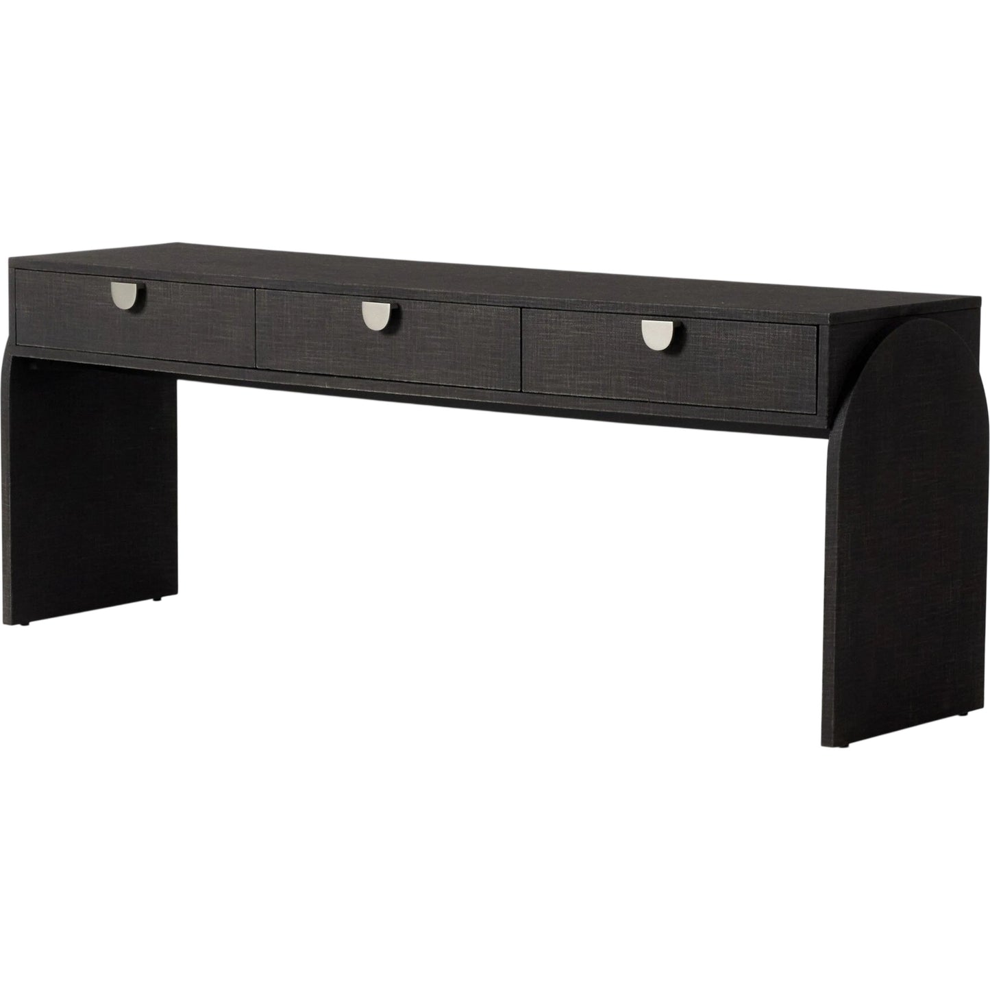 024 SI-2534903 | Primary Silo | Cressida Console Table by Four Hands in light antique brass. Made from painted linen in a modern style.