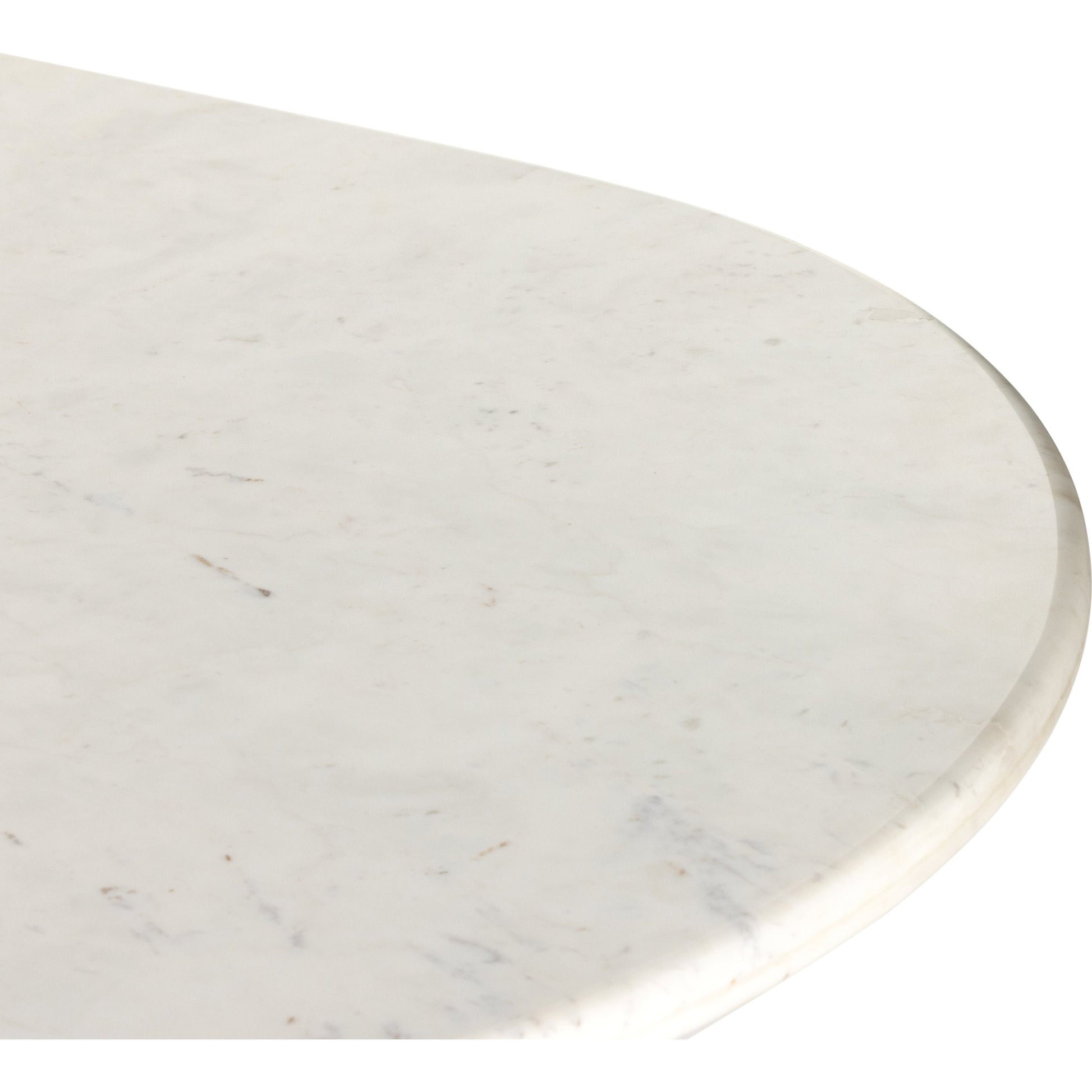 Oranda Dining Table by Four Hands in white scalloped marble, polished white marble w, sealant and white scalloped marble, polished white marble. Made from solid marble in a modern style.
