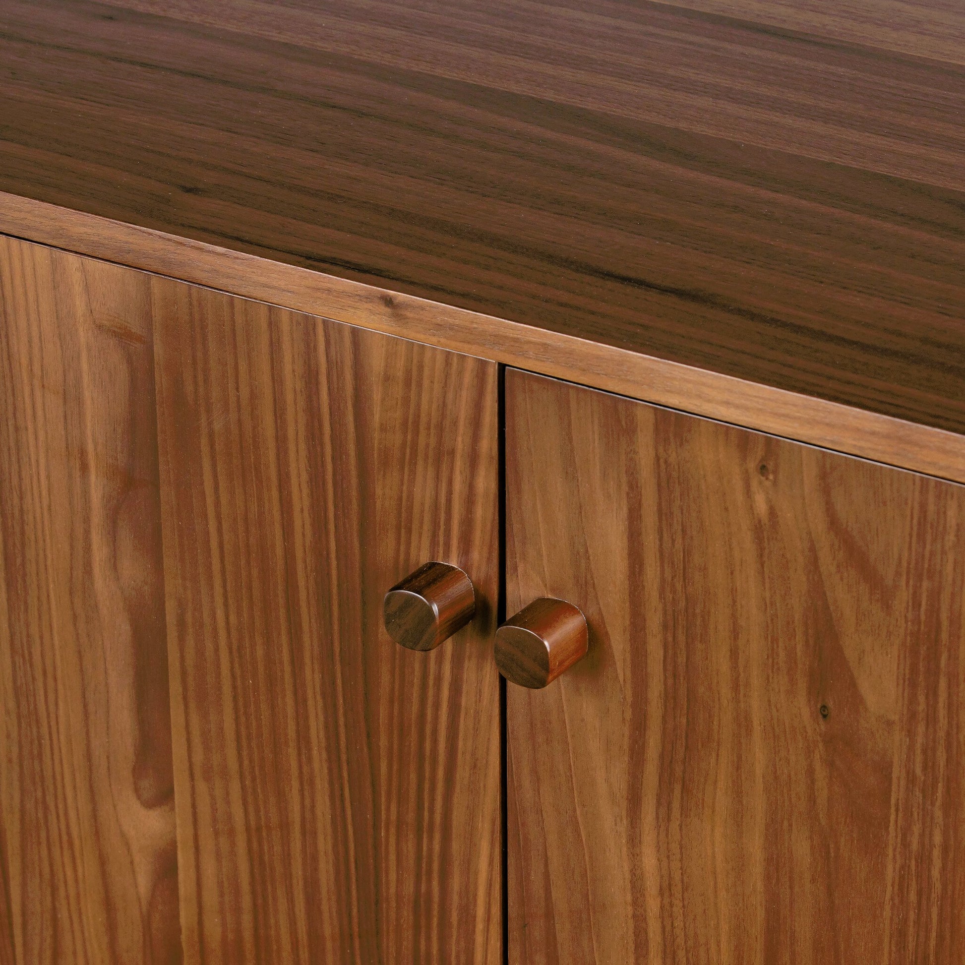 Arturo Sideboard by Four Hands in natural walnut. Made from walnut veneer, solid walnut in a modern style.