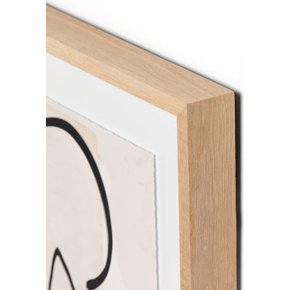 Mountain High III by Coup d’Esprit by Four Hands. Made from vertical grain 2.5 white oak, textured fine art paper in a modern style.