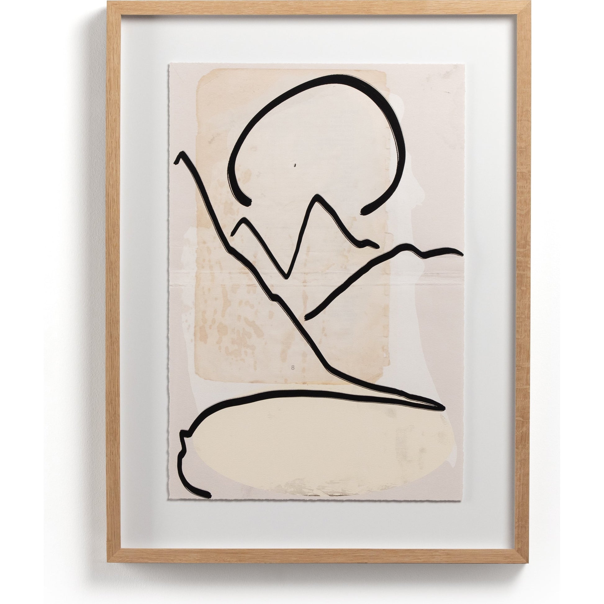 Mountain High III by Coup d’Esprit by Four Hands. Made from vertical grain 2.5 white oak, textured fine art paper in a modern style.