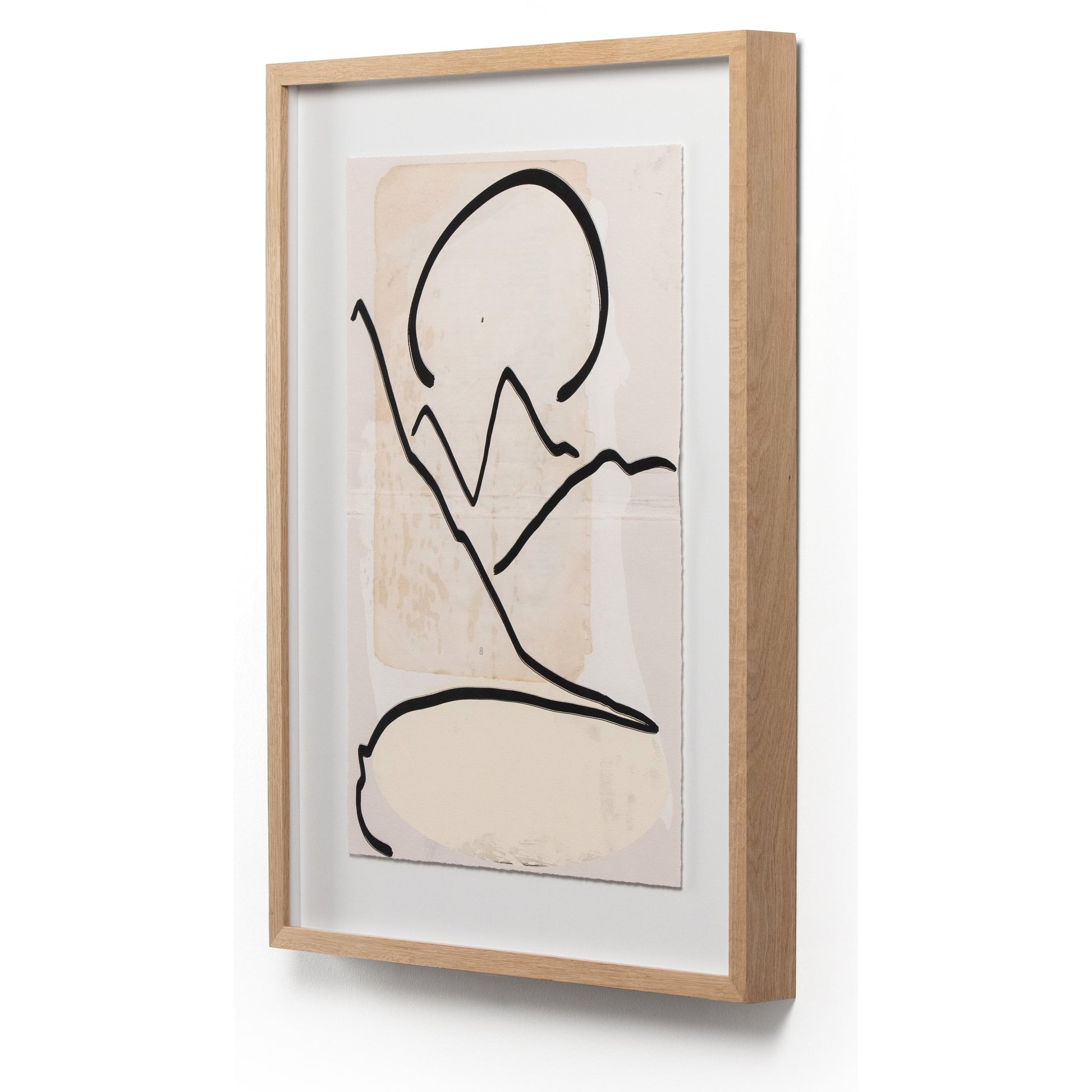 Mountain High III by Coup d’Esprit by Four Hands. Made from vertical grain 2.5 white oak, textured fine art paper in a modern style.
