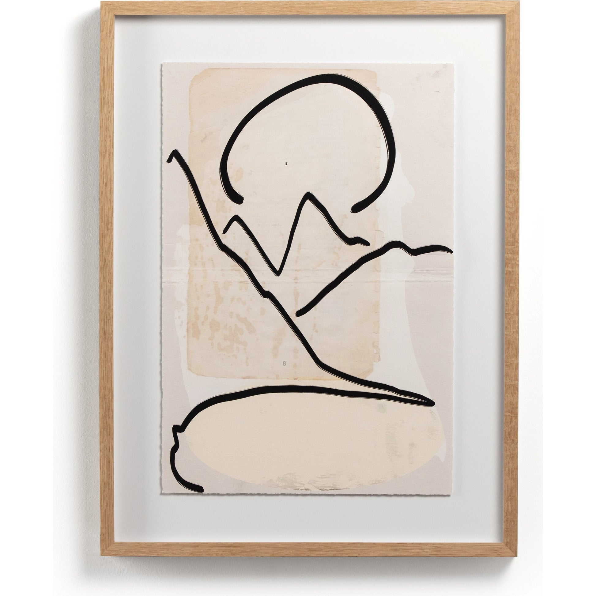 Mountain High III by Coup d’Esprit by Four Hands. Made from vertical grain 2.5 white oak, textured fine art paper in a modern style.