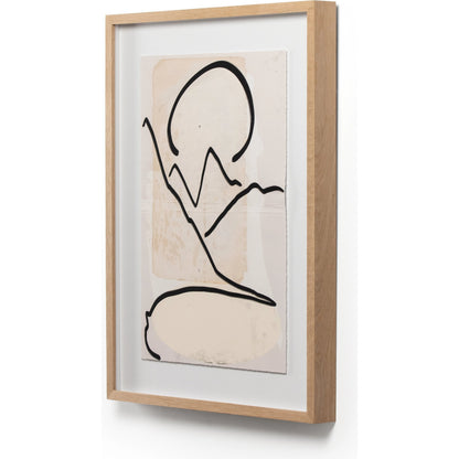 Mountain High III by Coup d’Esprit by Four Hands. Made from vertical grain 2.5 white oak, textured fine art paper in a modern style.