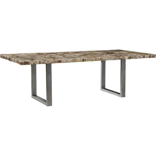 Caldera Dining Table by Artistica Home in silver. Made from unique in a modern style.