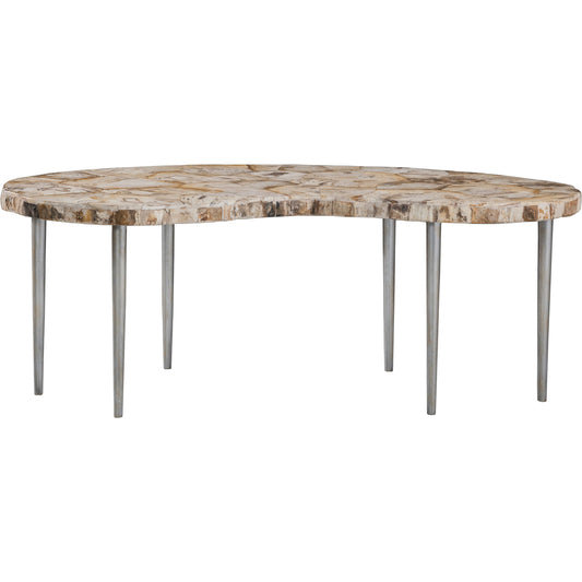 Caldera Kidney Cocktail Table by Artistica Home in silver. Made from unique in a modern style.
