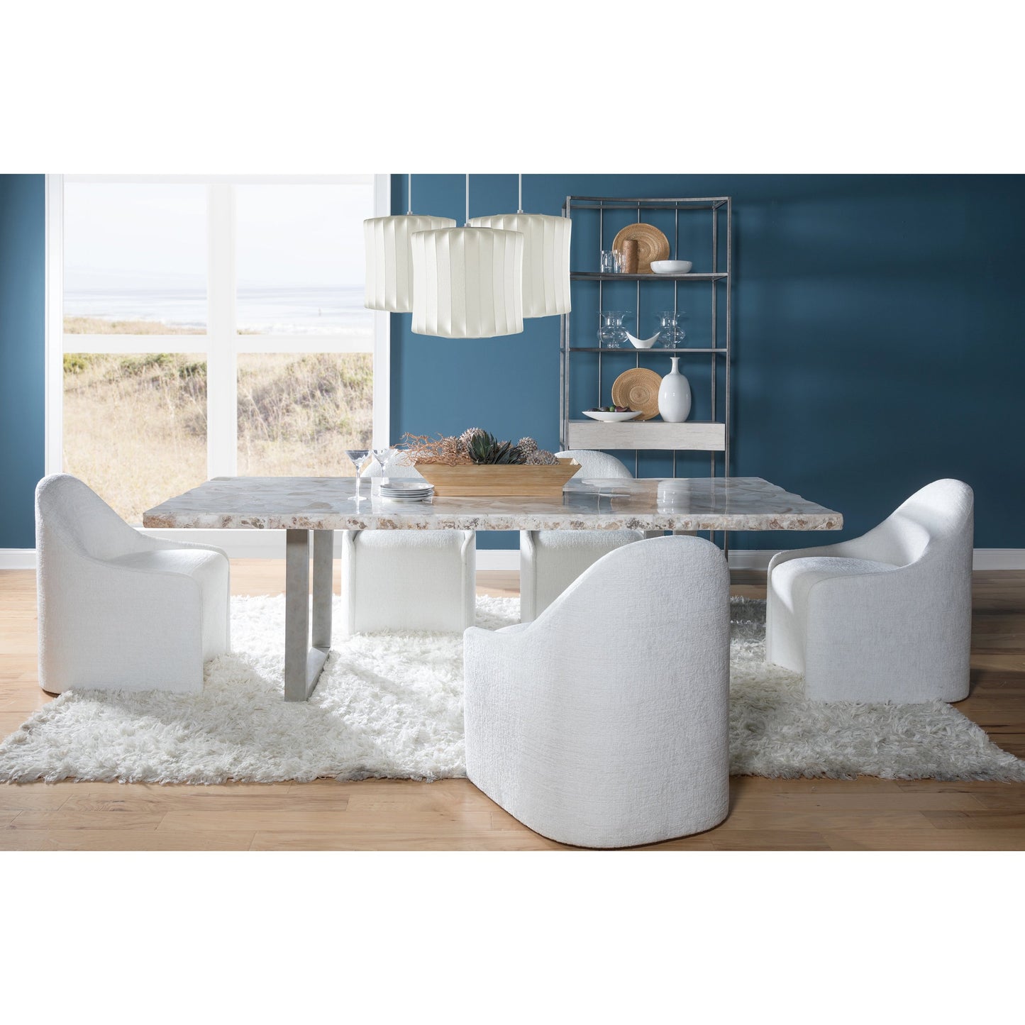 005 SI-2013269 | Lifestyle | Seamount Rect Dining Table by Artistica Home in silver. Made from unique in a modern style.