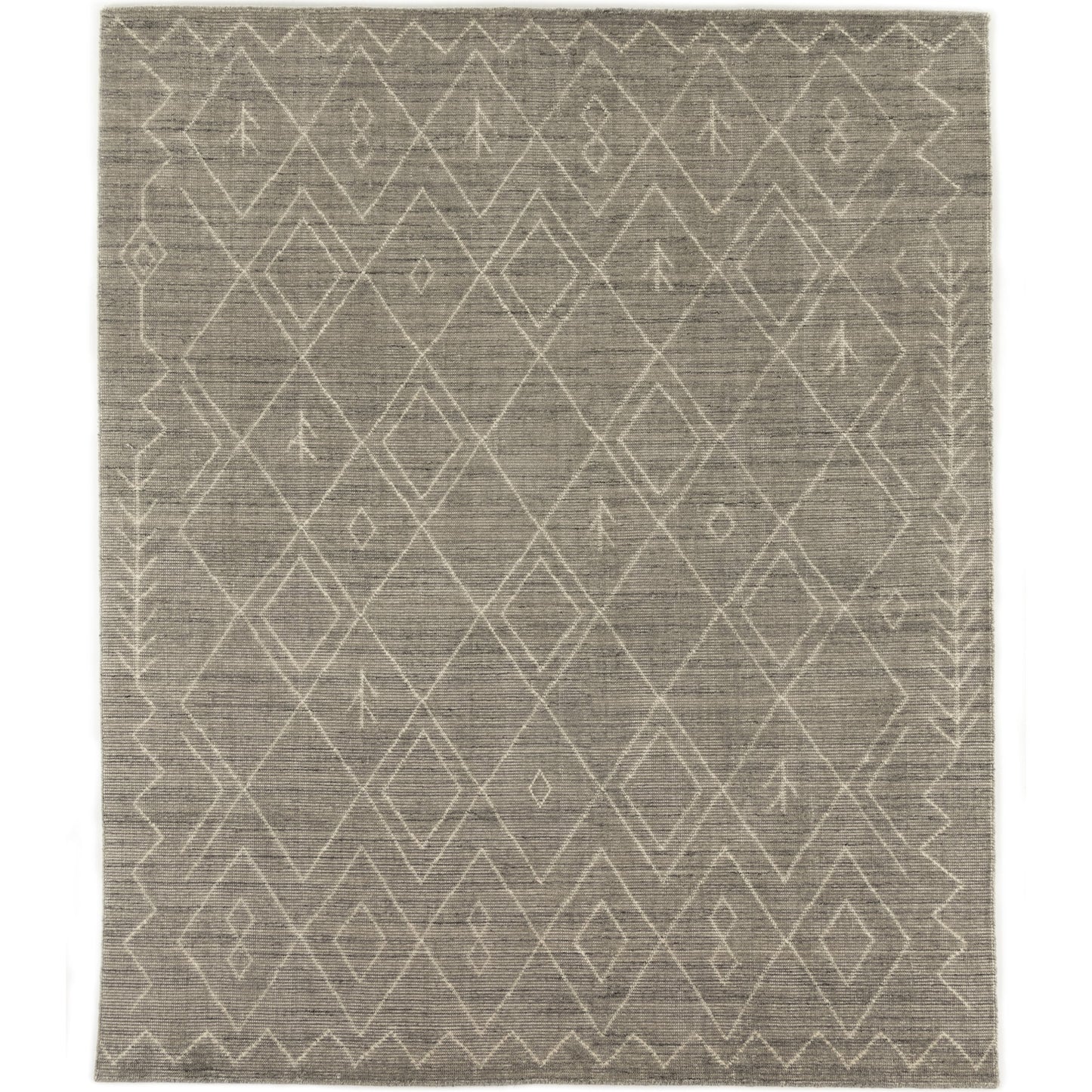 025 SI-1798640 | Primary Silo | Nador Moroccan Rug by Four Hands in grey. Made from 90% wool, 10% cotton in a unique style.