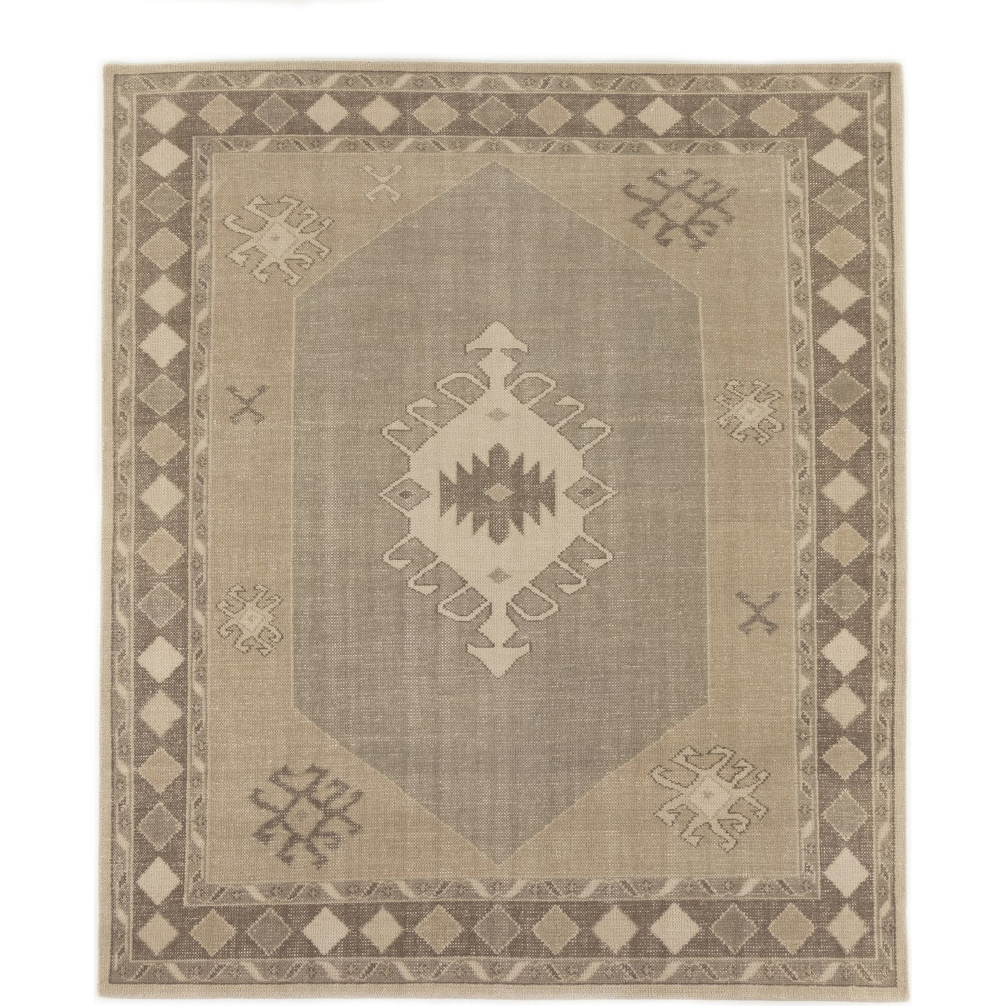 000 SI-1800012 | Primary Silo | Samsa Rug by Four Hands in taupe. Made from 60% cotton, 40% wool in a unique style.