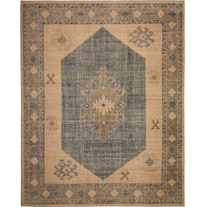 Samsa Hand Knotted Rug by Four Hands in samsa navy. Made from 60% cotton, 40% wool in a unique style.