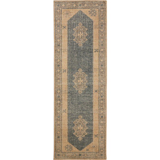 Samsa Hand Knotted Rug by Four Hands in samsa navy. Made from 60% cotton, 40% wool in a unique style.