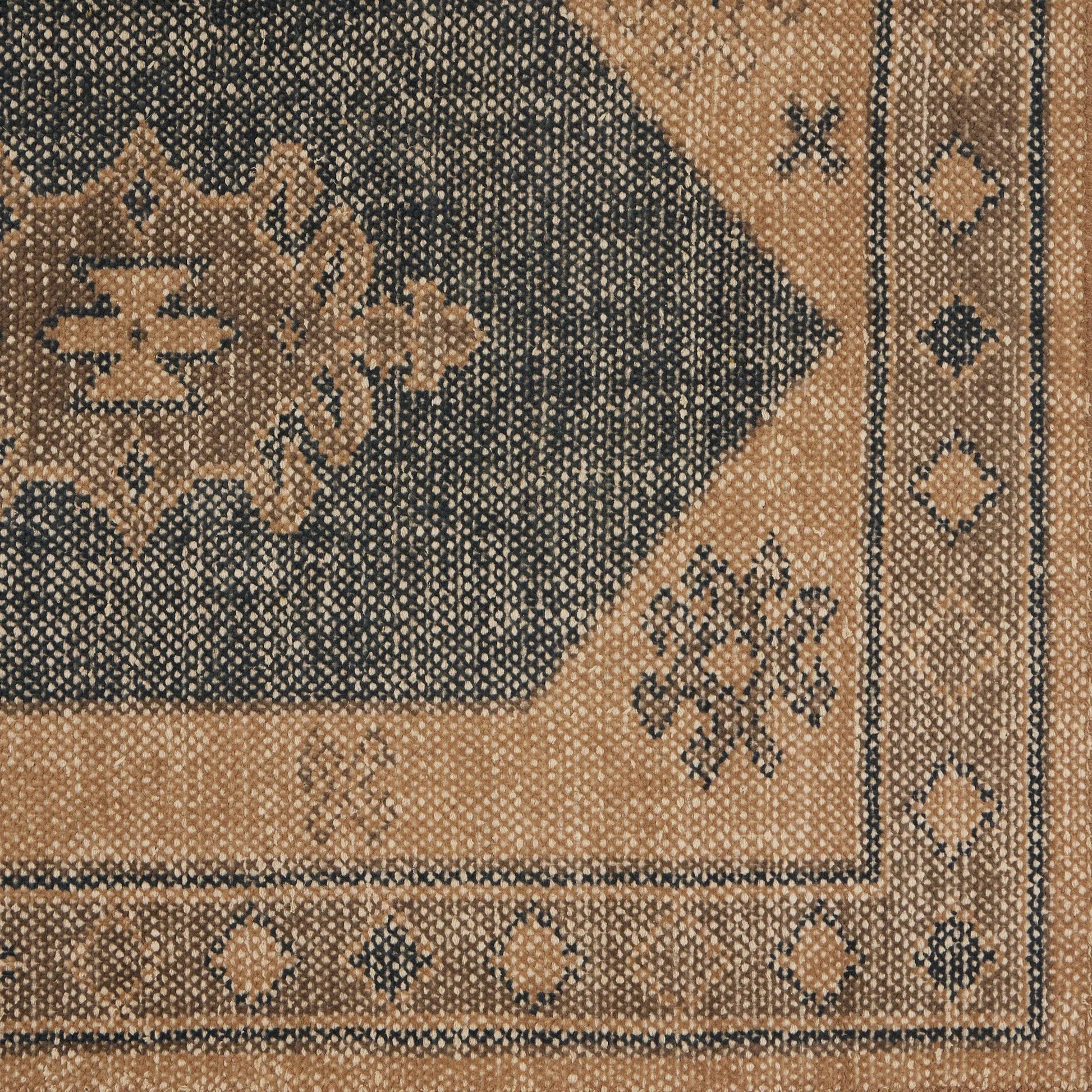 Samsa Hand Knotted Rug by Four Hands in samsa navy. Made from 60% cotton, 40% wool in a unique style.