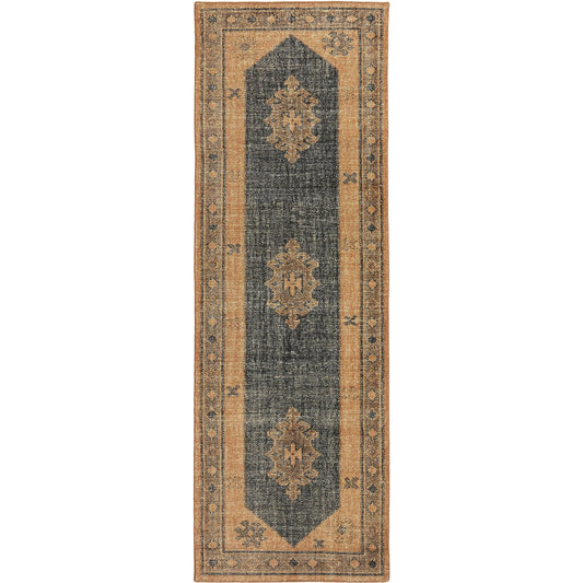 Samsa Hand Knotted Rug by Four Hands in samsa navy. Made from 60% cotton, 40% wool in a unique style.