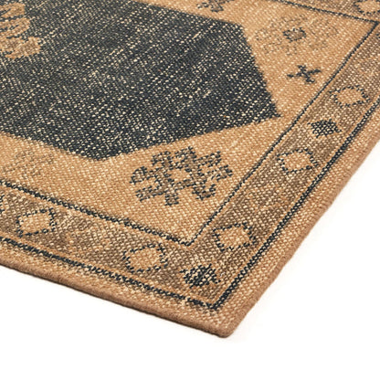 Samsa Hand Knotted Rug by Four Hands in samsa navy. Made from 60% cotton, 40% wool in a unique style.