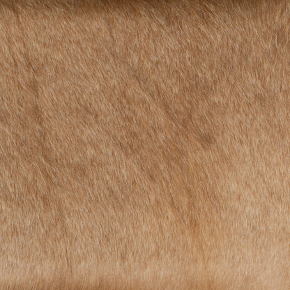 Villa Bar Stool by Four Hands in light hair on hide, natural beech. Made from hair on hide, solid beech, iron in a modern style.