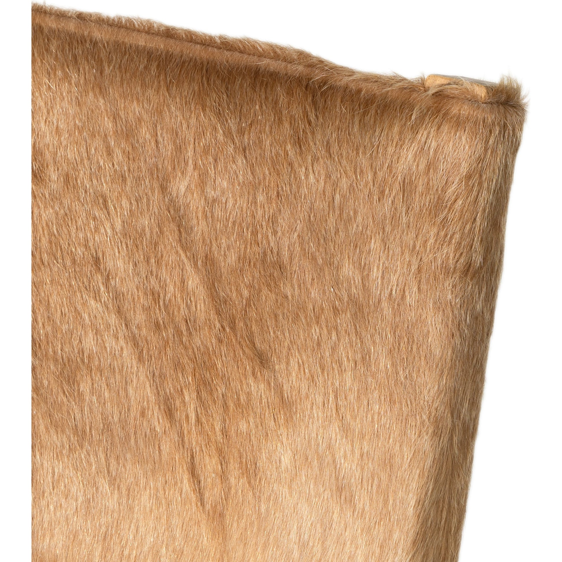 Villa Bar Stool by Four Hands in light hair on hide, natural beech. Made from hair on hide, solid beech, iron in a modern style.