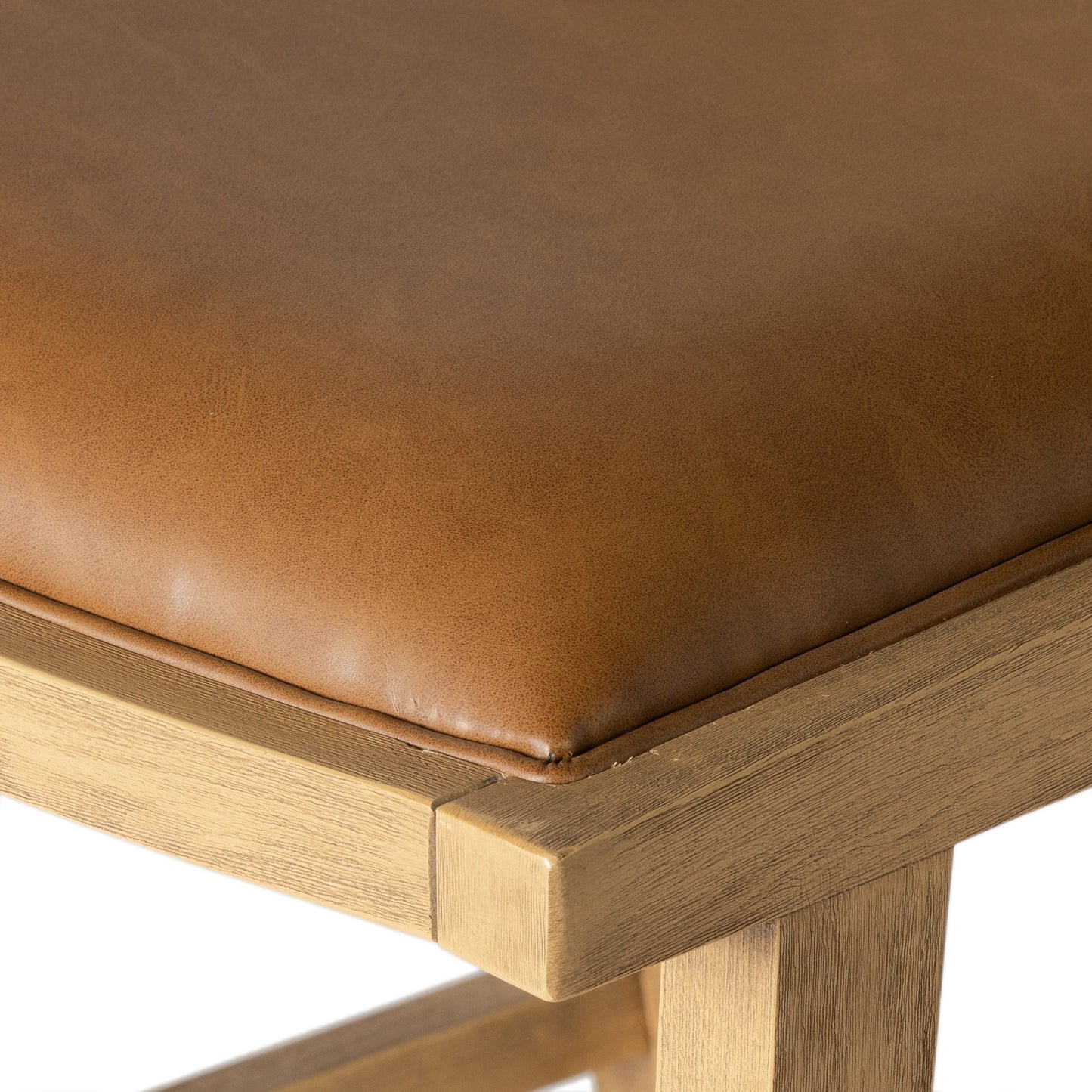 008 SI-1901420 | Additional Silo | Sage Counter Stool by Four Hands in natural cane, sierra butterscotch. Made from faux leather, solid beech, cane in a coastal style.