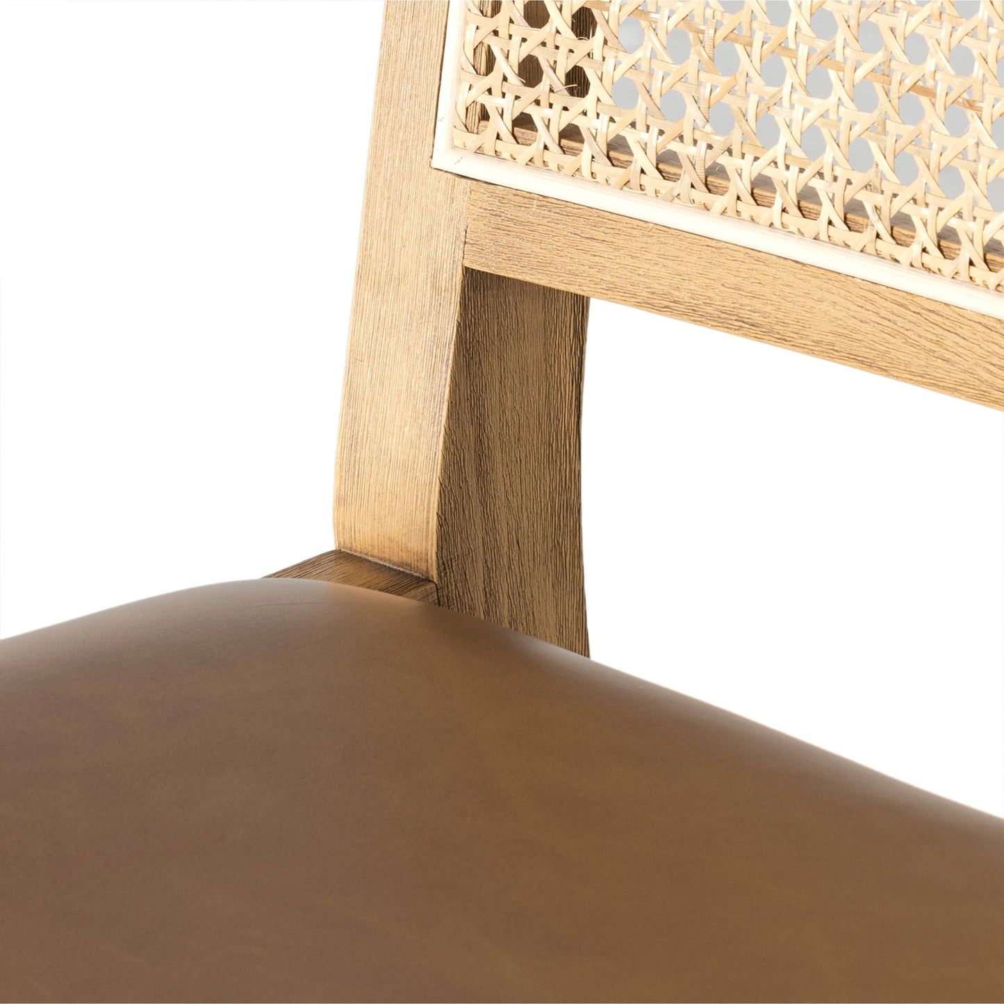 009 SI-1901420 | Additional Silo | Sage Counter Stool by Four Hands in natural cane, sierra butterscotch. Made from faux leather, solid beech, cane in a coastal style.