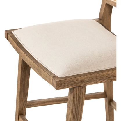 Sage Counter Stool by Four Hands in sierra butterscotch, natural beech, natural cane. Made from faux leather, solid beech, cane in a coastal style.