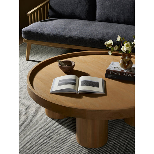 Schwell Coffee Table by Four Hands in natural beech. Made from solid beech, solid parawood in a modern style.