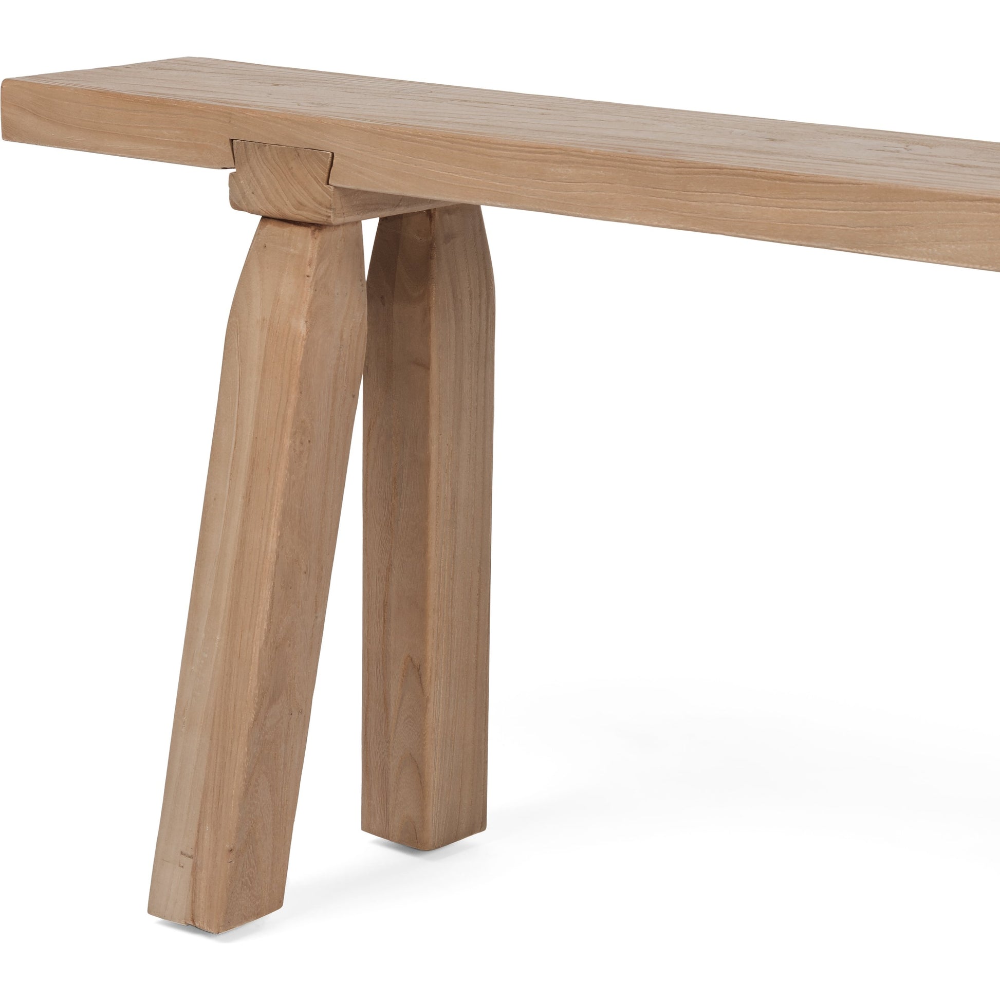 Lahana Accent Bench by Four Hands in natural elm. Made from solid reclaimed elm in a cottage & farmhouse style.
