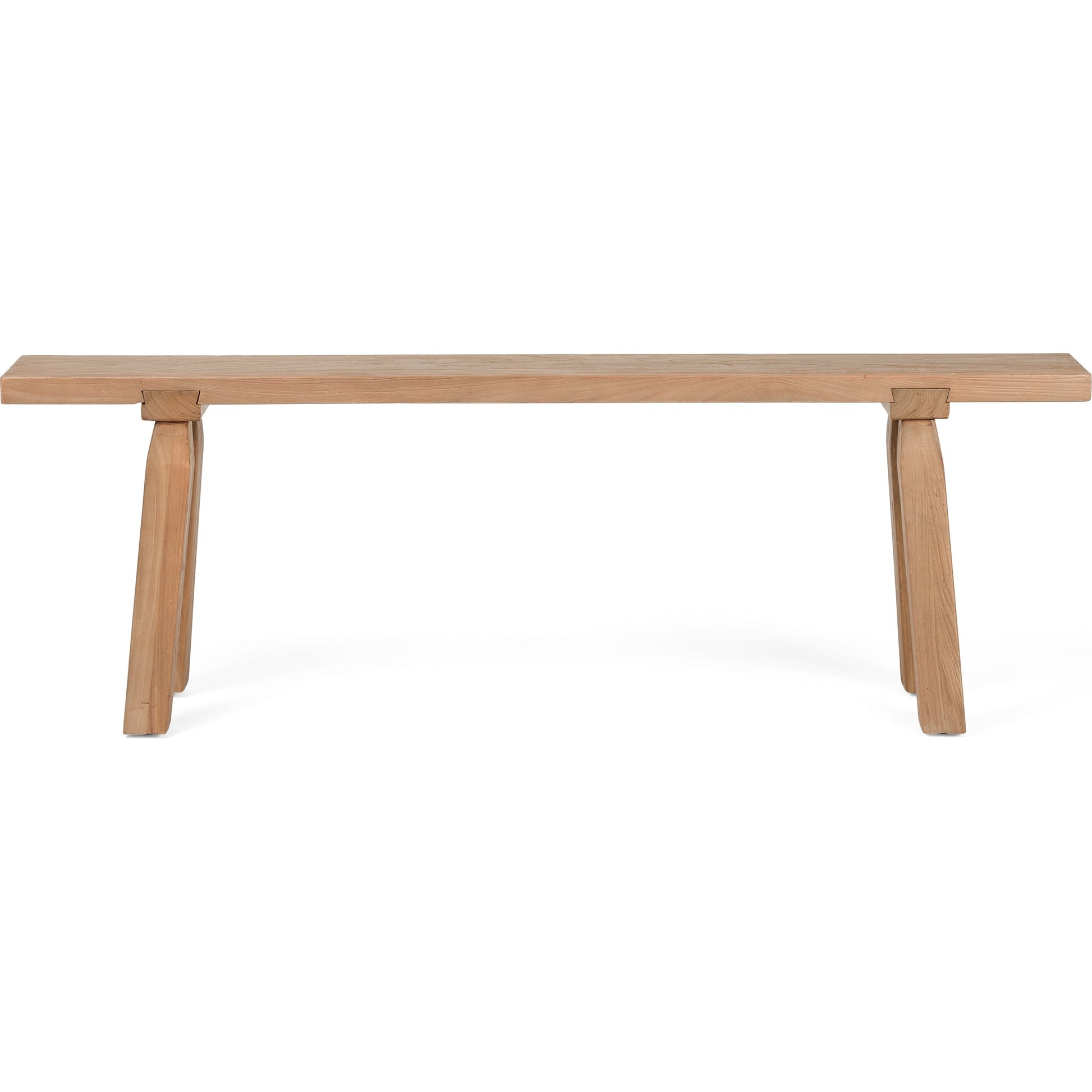 Lahana Accent Bench by Four Hands in natural elm. Made from solid reclaimed elm in a cottage & farmhouse style.