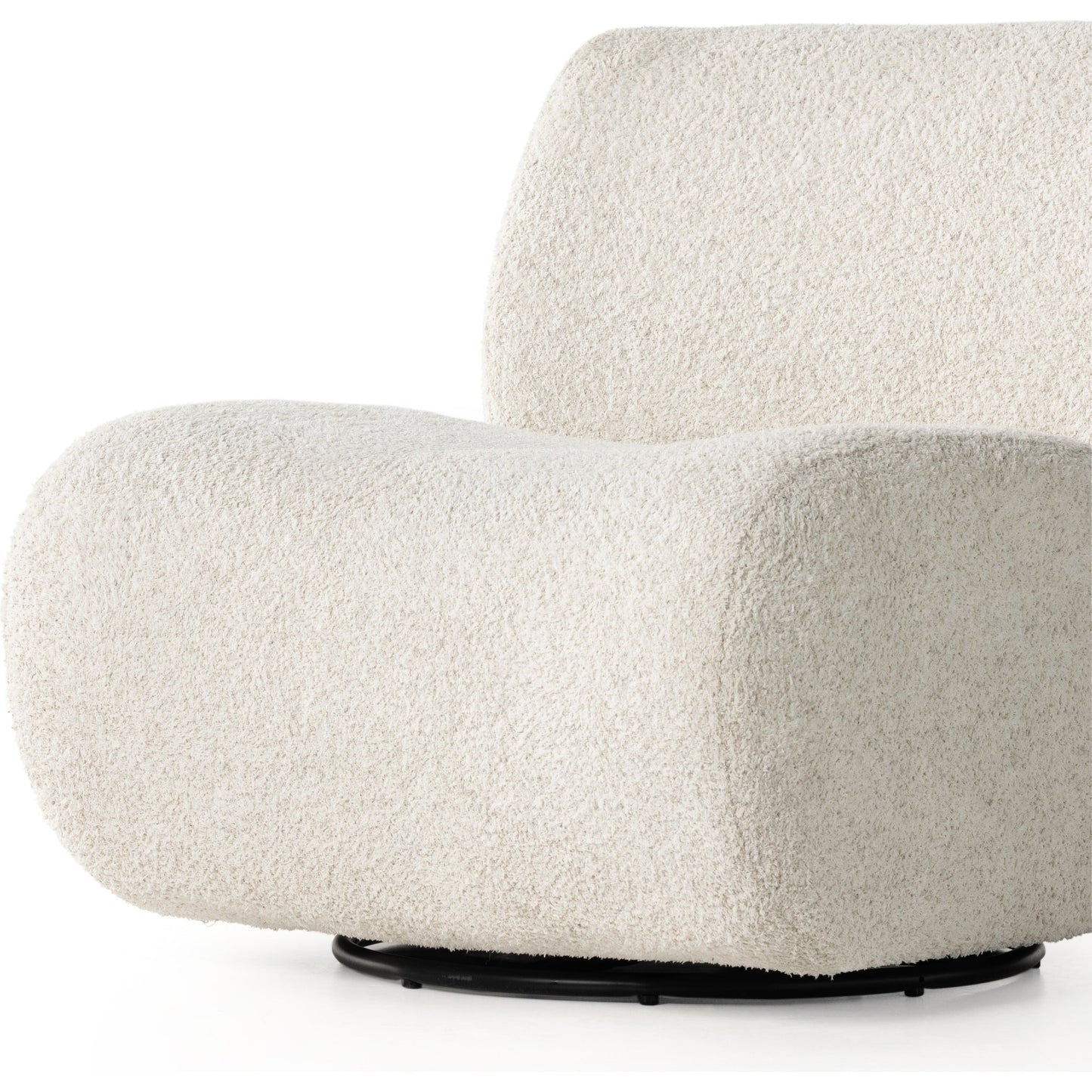 015 SI-1902296 | Closeup | Siedell Chair by Four Hands in sheldon ivory, rustic grey and sheldon ivory. Made from 95% polyester, 5% cotton, solid oak, 100% polypropylene in a modern style.